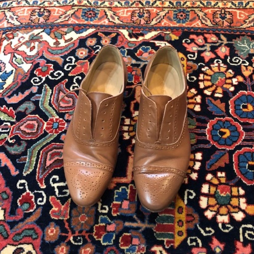 J. Crew Brown Leather Oxfords 7.5